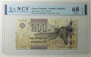 Billete certificado y graduado Islas Feroe