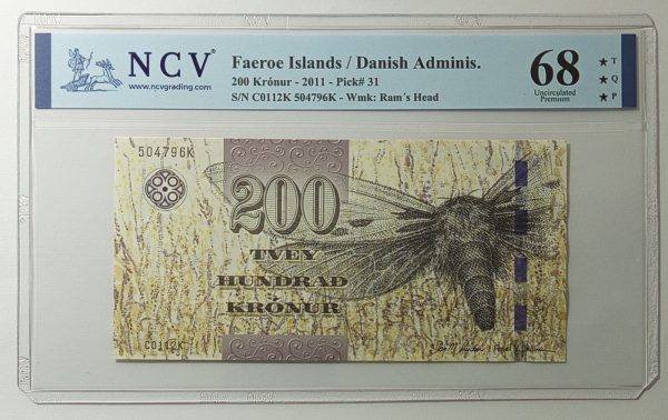 Billete certificado y graduado Islas Feroe