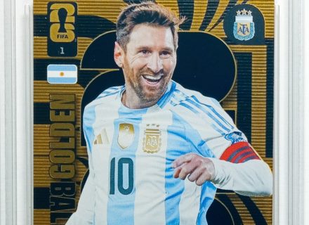 Cromo de fútbol Lionel Messi gradeado por NCV Grading