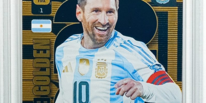 Cromo de fútbol Lionel Messi gradeado por NCV Grading