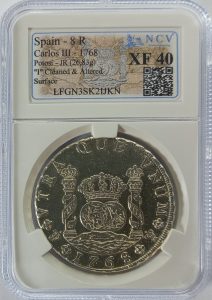 8 reales columnario 1768 Potosi
